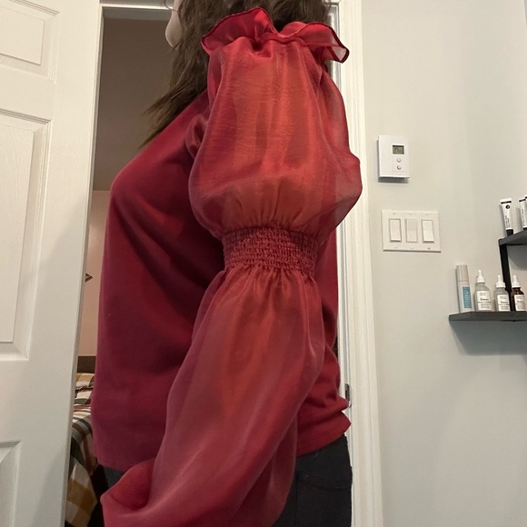 Flowy Sleeve Burgundy Sweater from Anthropologie - Picture 2 of 4